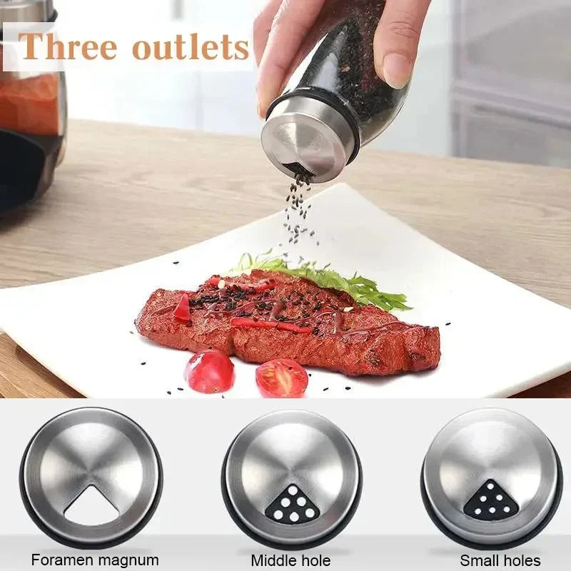 Glass Spice Rack Organizer Set